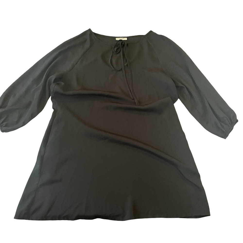 VTG Tucker for Target Women's Size L Black Dress Tie Front Peasant Keyhole
